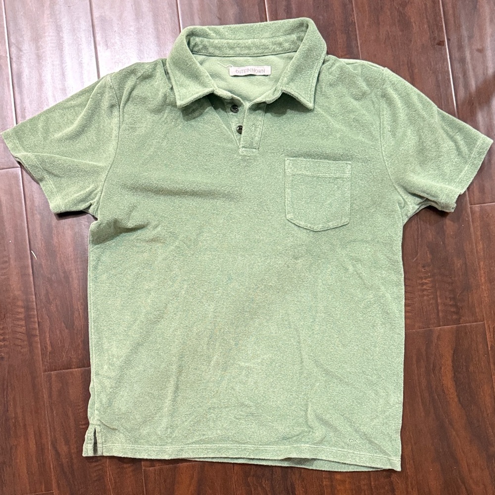 Outerknown Sage Green Polo Shirt